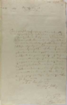 Jan Karol Chodkiewicz do króla Zygmunta III, z obozu 20.07.1603