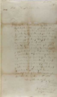 Jan Karol Chodkiewicz do Szymona Rudnickiego sekretarza wielkiego koronnego, z obozu 31.08.1603