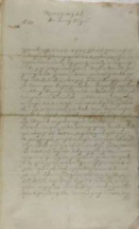 Jan Karol Chodkiewicz do króla Zygmunta III, spod Hiberpola 29.09.1604