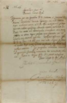 Joannes Carolus Chodkiewicz Proconsulibus Civitatis Rigensis, Kretynga 14.04.1619