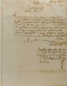 Christophorus Radziwiłł Burgrabio Proconsuli Consulibus totique senatui Ciuitatis Rigensis, Birze 16.10.1619