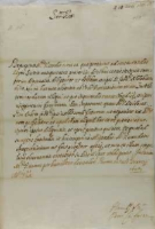 Odoardo Farnese Cardinalis Regi Poloniae Sigismundo III, Parma 31.03.1623