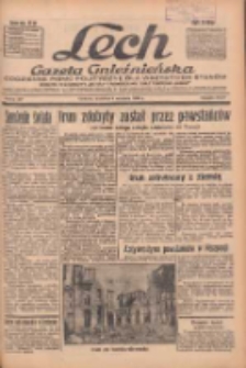 Lech.Gazeta Gnieźnieńska: codzienne pismo polityczne dla wszystkich stan&oacute;w. Dodatki: tygodniowy "Lechita" i powieściowy oraz dwutygodnik "Leszek" 1936.09.06 R.36 Nr207