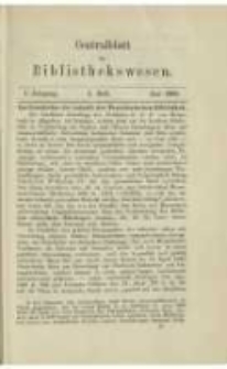 Centralblatt für Bibliothekswesen. 1884.06 Jg.1 heft 6