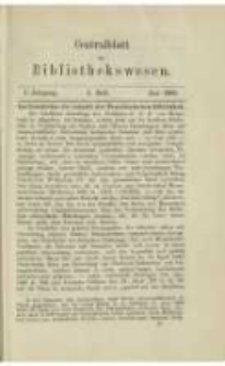 Centralblatt für Bibliothekswesen. 1884.06 Jg.1 heft 6