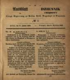 Amtsblatt der K&ouml;niglichen Regierung zu Posen. 1853.01.11 Nro.2