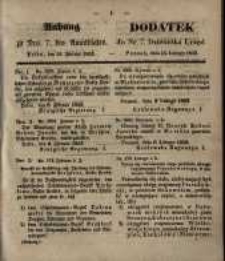 Dodatek do Nr. 7. Dziennika Urzęd. Poznań, 15 . Lutego 1853