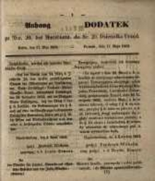 Dodatek do Nr. 20. Dziennika Urzęd. Poznań, 17 . Maja 1853