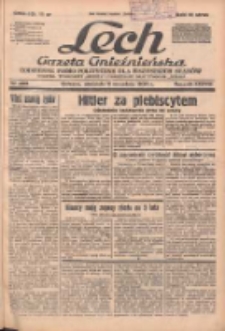 Lech.Gazeta Gnieźnieńska: codzienne pismo polityczne dla wszystkich stan&oacute;w. Dodatki: tygodniowy "Lechita" i powieściowy oraz dwutygodnik "Leszek" 1938.09.11 R.38 Nr208