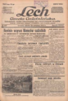 Lech.Gazeta Gnieźnieńska: codzienne pismo polityczne dla wszystkich stan&oacute;w. Dodatki: tygodniowy "Lechita" i powieściowy oraz dwutygodnik "Leszek" 1938.09.20 R.38 Nr215