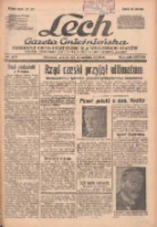 Lech.Gazeta Gnieźnieńska: codzienne pismo polityczne dla wszystkich stan&oacute;w. Dodatki: tygodniowy "Lechita" i powieściowy oraz dwutygodnik "Leszek" 1938.09.23 R.38 Nr218