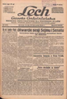 Lech.Gazeta Gnieźnieńska: codzienne pismo polityczne dla wszystkich stan&oacute;w. Dodatki: tygodniowy "Lechita" i powieściowy oraz dwutygodnik "Leszek" 1938.11.30 R.38 Nr274