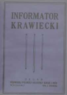 Informator Krawiecki: organ wychodzący z Pierwszej Polskiej Akademji Kroju i M&oacute;d w Poznaniu 1922.01.22 R.1 Nr3