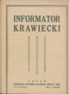 Informator Krawiecki: organ wychodzący z Pierwszej Polskiej Akademji Kroju i M&oacute;d w Poznaniu 1922.02.16 R.1 Nr7