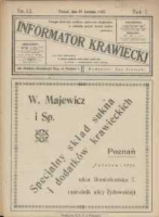Informator Krawiecki: organ wychodzący z Pierwszej Polskiej Akademji Kroju i Mód w Poznaniu 1922.04.29 R.1 Nr13
