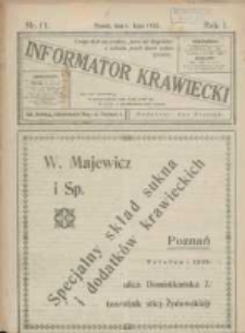 Informator Krawiecki: organ wychodzący z Pierwszej Polskiej Akademji Kroju i M&oacute;d w Poznaniu 1922.07.01 R.1 Nr17