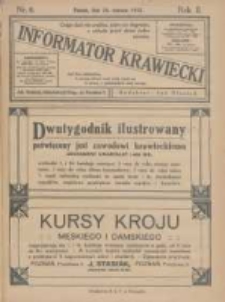 Informator Krawiecki: dwutygodnik ilustrowany poświęcony jest zawodowi krawieckiemu 1923.06.28 R.2 Nr8
