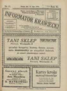 Informator Krawiecki: organ wychodzący z Pierwszej Polskiej Akademji Kroju i Mód w Poznaniu 1924.07.17 R.3 Nr11