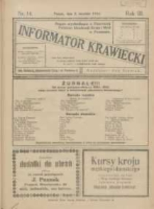 Informator Krawiecki: organ wychodzący z Pierwszej Polskiej Akademji Kroju i Mód w Poznaniu 1924.09.02 R.3 Nr14