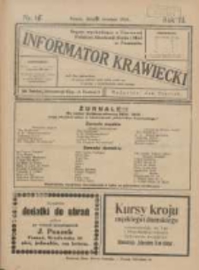 Informator Krawiecki: organ wychodzący z Pierwszej Polskiej Akademji Kroju i Mód w Poznaniu 1924.09.14 R.3 Nr15
