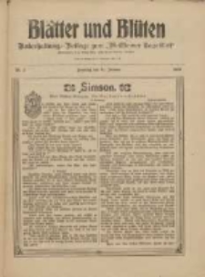 Blätter und Blüten: unterhaltungs-Beilage zum "Wollsteiner Tageblatt" 1909.01.31 Nr5