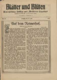 Blätter und Blüten: unterhaltungs-Beilage zum "Wollsteiner Tageblatt" 1909.07.18 Nr28