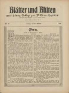 Blätter und Blüten: unterhaltungs-Beilage zum "Wollsteiner Tageblatt" 1909.10.31 Nr43