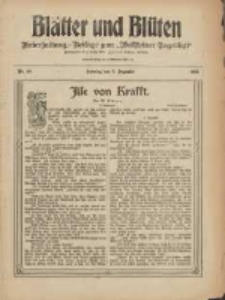 Blätter und Blüten: unterhaltungs-Beilage zum "Wollsteiner Tageblatt" 1909.12.05 Nr48