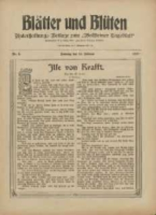 Blätter und Blüten: unterhaltungs-Beilage zum "Wollsteiner Tageblatt" 1910.02.13 Nr6