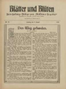 Blätter und Blüten: unterhaltungs-Beilage zum "Wollsteiner Tageblatt" 1910.08.07 Nr30