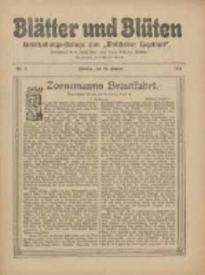 Blätter und Blüten: unterhaltungs-Beilage zum "Wollsteiner Tageblatt" 1911.01.22 Nr4