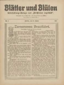 Blätter und Blüten: unterhaltungs-Beilage zum "Wollsteiner Tageblatt" 1911.01.29 Nr5