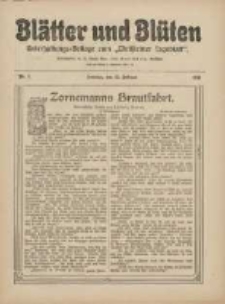 Blätter und Blüten: unterhaltungs-Beilage zum "Wollsteiner Tageblatt" 1911.02.12 Nr7