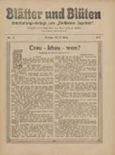 Blätter und Blüten: unterhaltungs-Beilage zum "Wollsteiner Tageblatt" 1911.03.19 Nr12