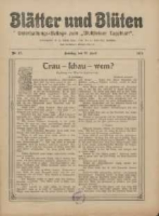 Blätter und Blüten: unterhaltungs-Beilage zum "Wollsteiner Tageblatt" 1911.04.07 Nr17