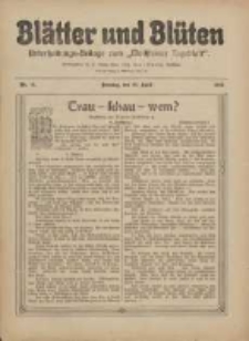 Blätter und Blüten: unterhaltungs-Beilage zum "Wollsteiner Tageblatt" 1911.04.30 Nr18
