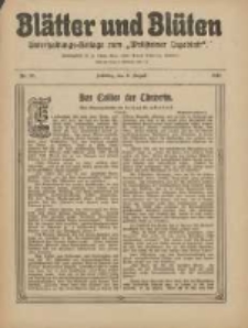 Blätter und Blüten: unterhaltungs-Beilage zum "Wollsteiner Tageblatt" 1911.08.06 Nr31