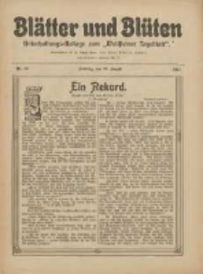 Blätter und Blüten: unterhaltungs-Beilage zum "Wollsteiner Tageblatt" 1911.08.20 Nr33