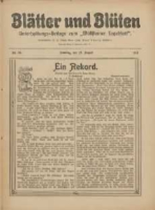 Blätter und Blüten: unterhaltungs-Beilage zum "Wollsteiner Tageblatt" 1911.08.27 Nr34