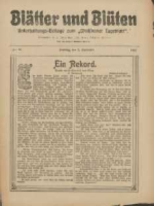 Blätter und Blüten: unterhaltungs-Beilage zum "Wollsteiner Tageblatt" 1911.09.03 Nr35