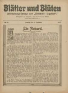 Blätter und Blüten: unterhaltungs-Beilage zum "Wollsteiner Tageblatt" 1911.09.10 Nr36