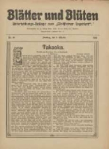 Blätter und Blüten: unterhaltungs-Beilage zum "Wollsteiner Tageblatt" 1911.10.08 Nr40