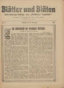 Blätter und Blüten: unterhaltungs-Beilage zum "Wollsteiner Tageblatt" 1911.11.26 Nr47
