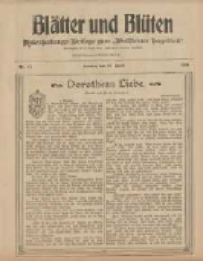 Blätter und Blüten: unterhaltungs-Beilage zum "Wollsteiner Tageblatt" 1908.04.12 Nr15