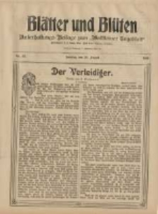 Blätter und Blüten: unterhaltungs-Beilage zum "Wollsteiner Tageblatt" 1908.08.30 Nr35