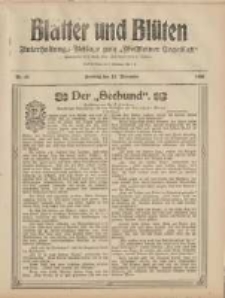 Blätter und Blüten: unterhaltungs-Beilage zum "Wollsteiner Tageblatt" 1908.11.15 Nr46