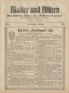 Blätter und Blüten: unterhaltungs-Beilage zum "Wollsteiner Tageblatt" 1908.11.22 Nr47