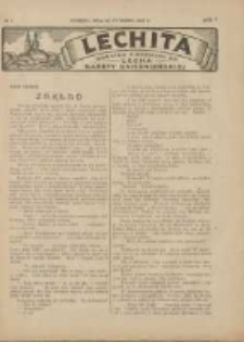 Lechita: dodatek niedzielny do Lecha - Gazety Gnieźnieńskiej 1928.01.22 R.5 Nr4