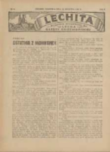 Lechita: dodatek niedzielny do Lecha - Gazety Gnieźnieńskiej 1928.08.19 R.5 Nr34