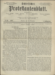 Schlesisches Protestantenblatt. 1871.11.25 Jg.1 No22